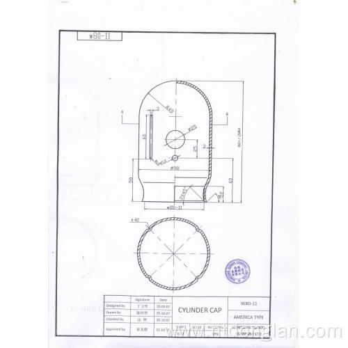 BIFMA X5.1 high pressure black column gas cylinder